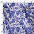 thumbnail image 2 of Soimoi Floral Print, Silk Fabric, Decor Sewing Fabric by The Yard 42 Inch Wide,Decorative Fabric for Shirts Suits Ties, Purple & Blue, 2 of 6