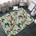 Area Rugs, Cartoon Spotted Cute Horse Washable Large Rugs for Living