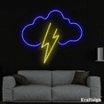 thumbnail image 2 of Craftnamesign Cloud Lightning Neon Sign, Men Cave Decor, Lightning Signs, 2 of 4