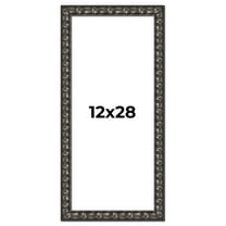 12x28 Frame Black-Brown Medieval Solid Wood Picture Frame | 1.5 Inch Moulding Width | Gotham