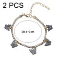 thumbnail image 2 of Rhinestone Chain Butterfly Anklet Bracelet, Crystal Butterfly Anklet, Foot Chain Anklet, Rhinestone Anklet Jewelry, 2 of 5