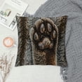 thumbnail image 2 of Faux Fur Pillow Cover Without Insert Decorative Pillowcase Comfortable Warmth Fluffy Tamias Pattern Chipmunks, 2 of 5
