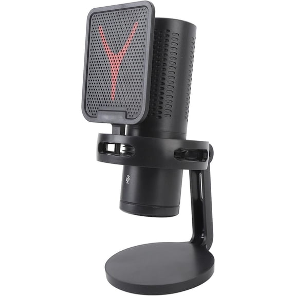 BOYOU Gaming Microphone, Condenser Gaming Microphone, Clear Sound RGB Live Streaming Microphone for Laptop Phone Tablet, for Wins 10 11, for OS X