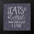 thumbnail image 2 of Louise, Gigi 12x12 Black Modern Framed Museum Art Print Titled - Cats Wine, 2 of 5