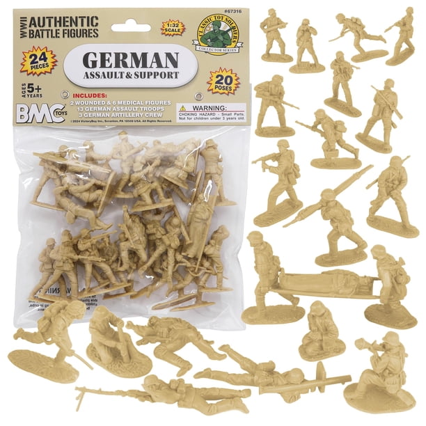 Figuras de Acción BMC CTS Segunda Guerra Mundial Asalto y Médicos Alemanes 24 piezas 6 cm