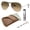Polished Havana on Gunmetal Frame | Brown Vintage Gradient Black Lens, variant on RB3025 AVIATOR LARGE METAL Pilot Shaped Non-Polarized Sunglasses for Men & Women - Includes Official RAYBAN Eyewear Kit - Blue Vintage Gradient Black Lens