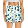 thumbnail image 4 of Goofa Cartoon Sea Creatures Printed Women 2 in 1 Running Shorts,Quick Dry Athletic Workout Shorts,High Waisted Athletic Shorts with Liner Pockets-XX-Large, 4 of 9