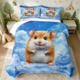 thumbnail image 2 of Erosebridal Hamster Quilt Full for Boys Girls, Blue Sky Full Bedspread Sets, 3-Piece 1 Coverlet and 2 Pillowcases, 2 of 7