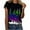 Purple, variant on Sales Women's Novelty Graphic Tees Flame Fire Print Pattern Tops Summer Casual Short Sleeve T-Shirt Loose Fit Basic Shirts D Red