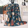 thumbnail image 2 of Blue Basketball Related Items Pattern Blanket,Comfortable Soft Lamb Wool Throw Blanket,All Season,Warm Lightweight Blankets for Sofa Bed Couch Living Room Chair,50"x60", 2 of 4