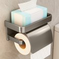 thumbnail image 3 of WRKEKC Clearance No-Drill Toilet Paper Dispenser with Storage Compartment, Durable Metal Design, 3 of 6