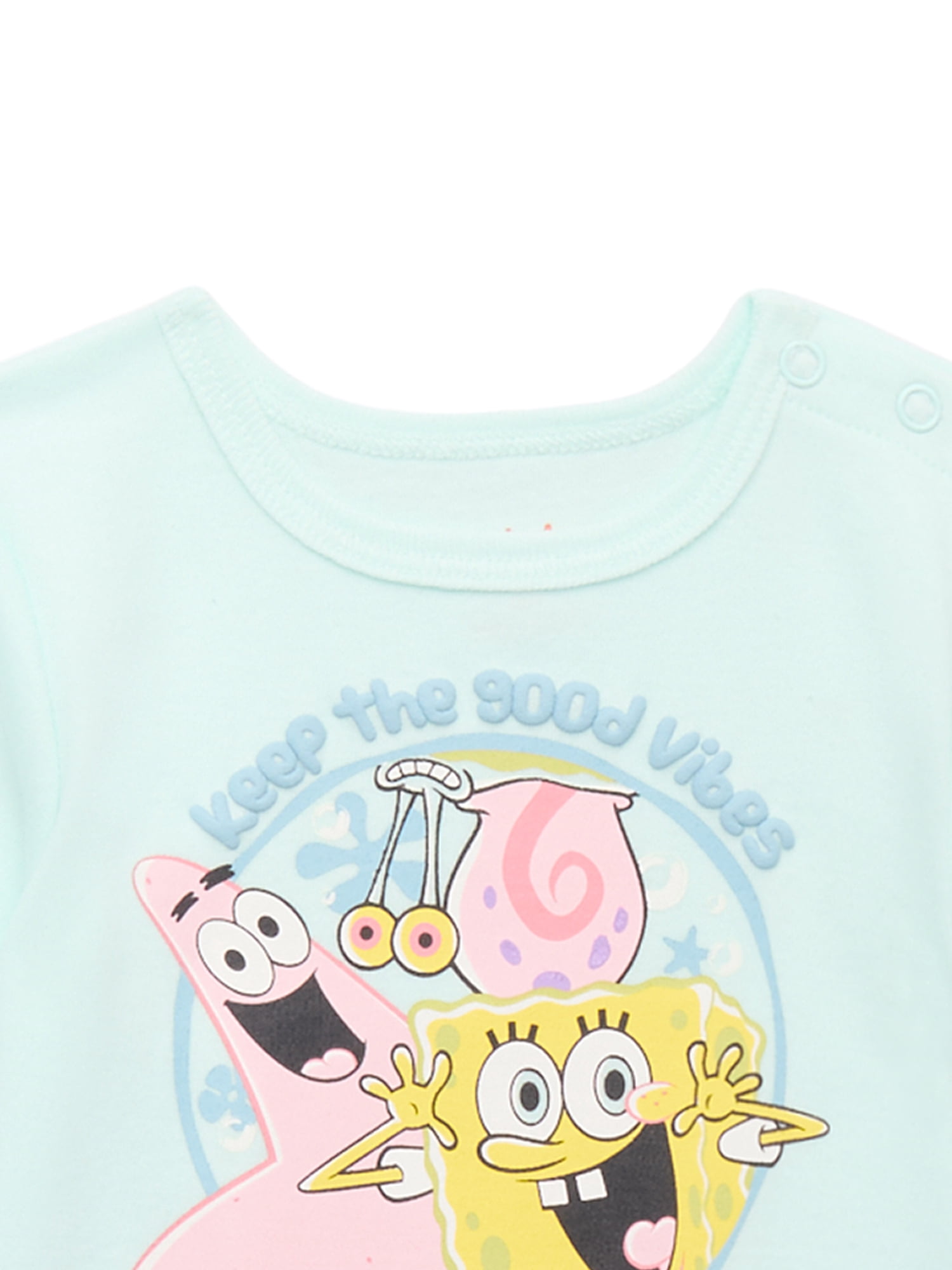 SpongeBob SquarePants Baby Bodysuits, 2-Pack, Sizes 0/3 Months-24 Months