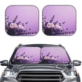 thumbnail image 2 of Honeii Lavender Roses Arrangement Print Foldable Car Sun Shade for Windshield, 2-Piece UV Protection Shade, Protects Car Interior, Ideal for Cars, Trucks, SUVs-Large, 2 of 6