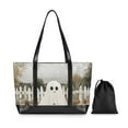 thumbnail image 7 of FORMRS Canvas Laptop Tote Bag for Women with 15.6" Computer Compartments Shoulder Handbag, Halloween Pumpkin Field, 7 of 7
