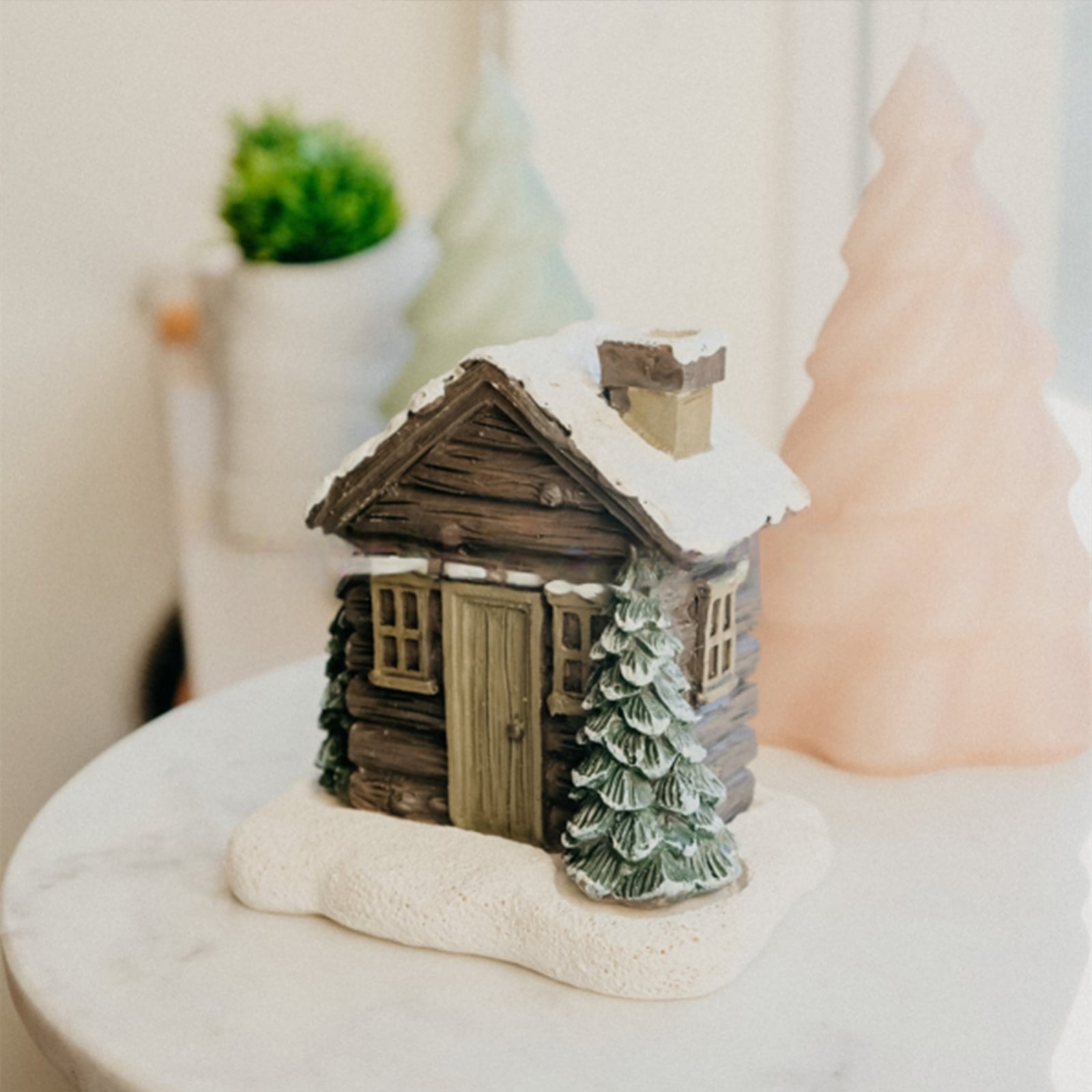 Log Cabin Chimney Incense Burner Base Incense Stick Holder Christmas Home Office Teahouse Decor Burn Incense Reflux