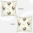 thumbnail image 3 of Kll Christmas Pug Dog Decorative Throw Pillow Covers Velvet Soft For Couch Sofa Bedroom Living Room Outdoor -18"X18", 3 of 8