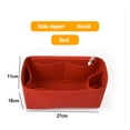 thumbnail image 2 of Lining Organizer Insert Felt Cloth Insert Bag Makeup Travel Inner Purse Cosmetic Mommy Bags, 2 of 7