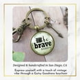 thumbnail image 4 of Be Brave Gutsy Goodness Bronze Keychain Faith Bible Strength Quote Jewelry Arrow Charm, 4 of 8