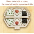 thumbnail image 3 of 6 in 1 Onigiri Mold, Triangle Rice Ball & Sushi Maker Set with 6 Cavities, Anti-Stick Food Grade PP for Picnic, Bento & Daily Use, Compact Design for Easy Storage, 3 of 7