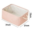 thumbnail image 2 of Storage Basket Large Collapsible Storage Bins Boxes Cubes for Clothes Toys Books, Perfect Storage Organizer with Handles,pink, 2 of 5