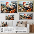 thumbnail image 4 of Designart "Mountain Flora Rooster Portrait" Animals Floater Framed Wall Decor, 4 of 7