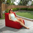 thumbnail image 5 of Covers & all Comfortable Sunbrella Bean Bag Chair with Water Resistant Fabric for Ultimate Bean Bag Lounger - Canvas Jockey Red (XL, 39 L × 31 W × 43 H inch)(Beans not included), 5 of 5