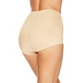 thumbnail image 2 of Hanes No-Show Women's Smoothing Brief Underwear, 2-Pack White L, 2 of 2