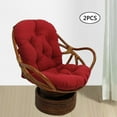 thumbnail image 3 of AMLESO Swivel Rocking Chair Cushion Seat Cushions 115cmx50cm Outdoor/Indoor Red, 3 of 8