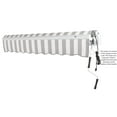 thumbnail image 7 of Awntech 10 Ft Maui Right Motorized Heavy Duty Patio Retractable Awning (120in x 9.25in x 96in), Gray/White Stripe, 7 of 7