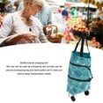thumbnail image 4 of Sac Chariot Pliable, Sac de Courses Pliable avec Roues, Sac d'Épicerie Réutilisable, Sac de Rangement Léger pour Fruits et Légumes de Voyage, 4 of 8