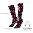 thumbnail image 5 of Womens Breast Cancer Ribbon Dragonfly Knee High Socks Comfy Thermal Boot Long Socks, 5 of 7