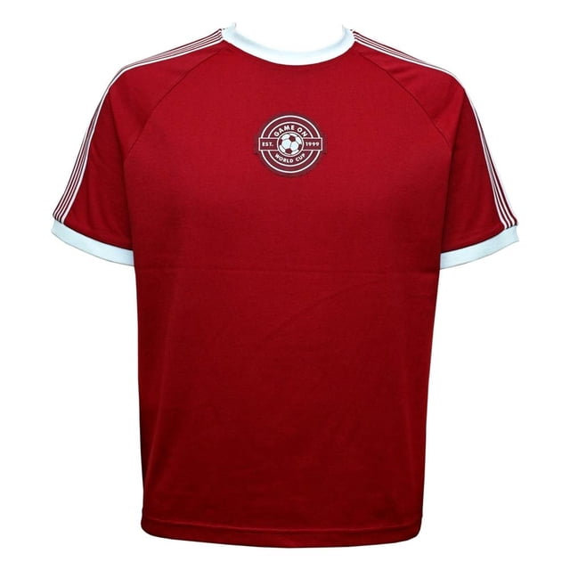 Playera George para Hombre Tipo Soccer Manga Corta Vino Talla EEG