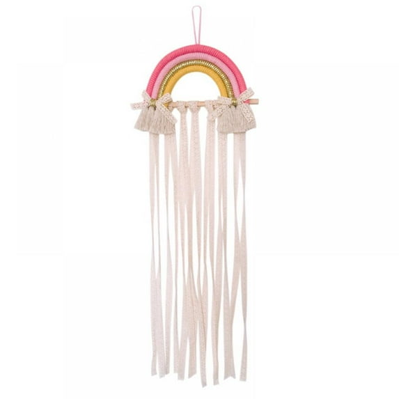 Takyoo Hairband Storage Belt Barrette Organizer Hair Clips Storage DIY Rainbow Decoration Wall Hanging