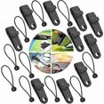 thumbnail image 1 of ZHAOCHENG Clips para carpas, clips de bloqueo, 10 clips para carpas y 10 cuerdas de sujeción, 20 clips para carpas reutilizables, 1 of 5