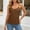 Brown, variant on Women's Pleated V Neck Cami Tops Flowy Spaghetti Strap Tank Tops Dressy Casual Summer Sleeveless Blouses Brown M