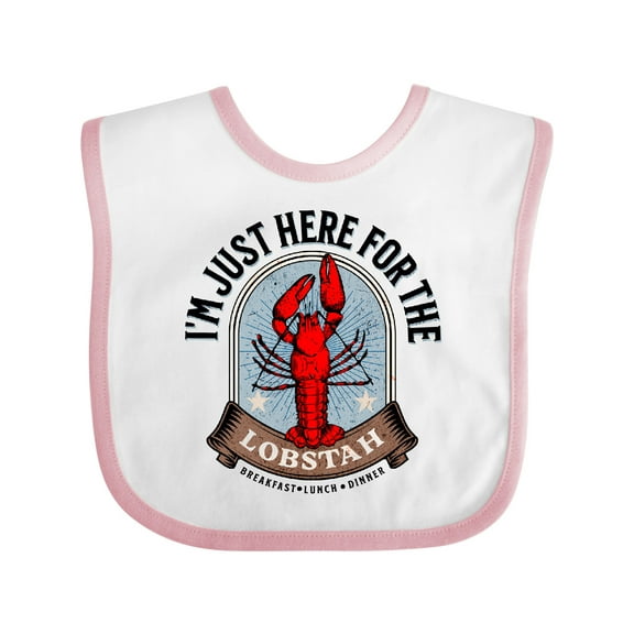 Inktastic Maine Just Here for the Lobster Boys or Girls Baby Bib