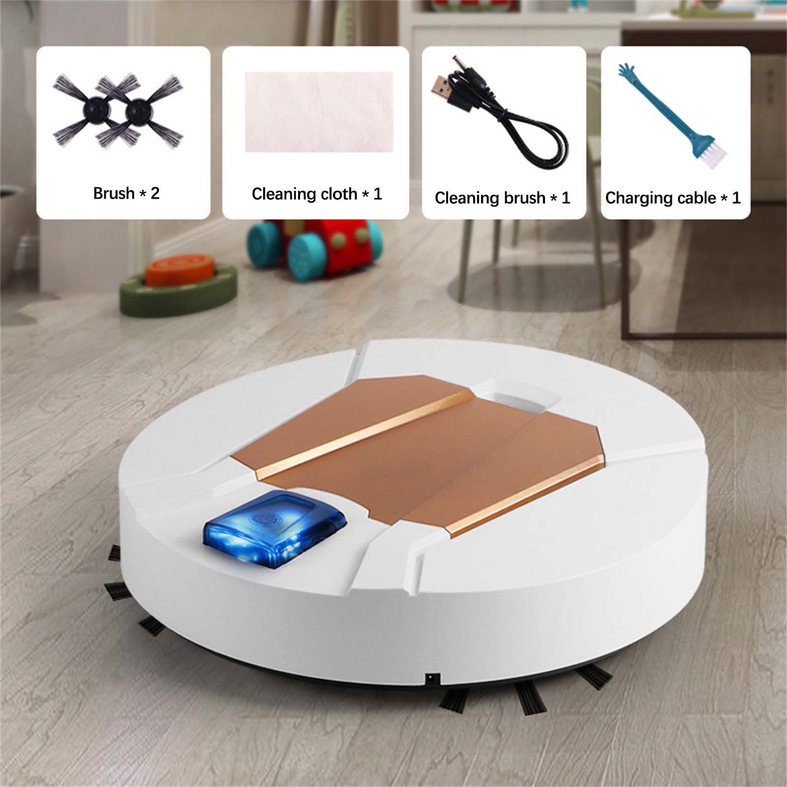 Smart Robot Vacuum Cleaner - 3-in-1 Sweeping, Mopping & Vacuuming, 1500Pa Strong Suction, Low-Noise, Slim 8.5cm Design, Auto Obstacle Avoidance, USB Charging, Includes Accessories