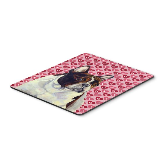 Carolines Treasures LH9157MP "French Bulldog Hearts Love and Valentines Day Portrait Mouse Pad Hot Pad or Trivet" Large