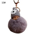 thumbnail image 2 of Ludlz Cute Sleeping Baby Fluffy Pompom Plush Doll Hanging Pendant Key Ring Keychain, 2 of 7