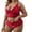 Red, variant on TJAZFJPA Black Lingerie Dress Plus Size Lingerie Set for Women Sexy Lace Halter Bralette High Waist Panty Set Womens Lingeries Push up Sexy Women's Exotic Lingerie Sets Plus Size Mesh