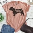 thumbnail image 2 of English Bullog Mama T-shirt, Unisex Women's Shirt, English Bulldog Owner, Cool Dog Mom Gift, Heather Sunset, XX-Large, 2 of 6