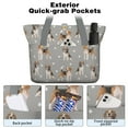 thumbnail image 2 of Tote Bag for Women - Beagle and Dog Footprints Shoulder Bag - Large Utility Work Duffle Bag with Zipper Handbag for Travel, Work, Sprots, 2 of 5