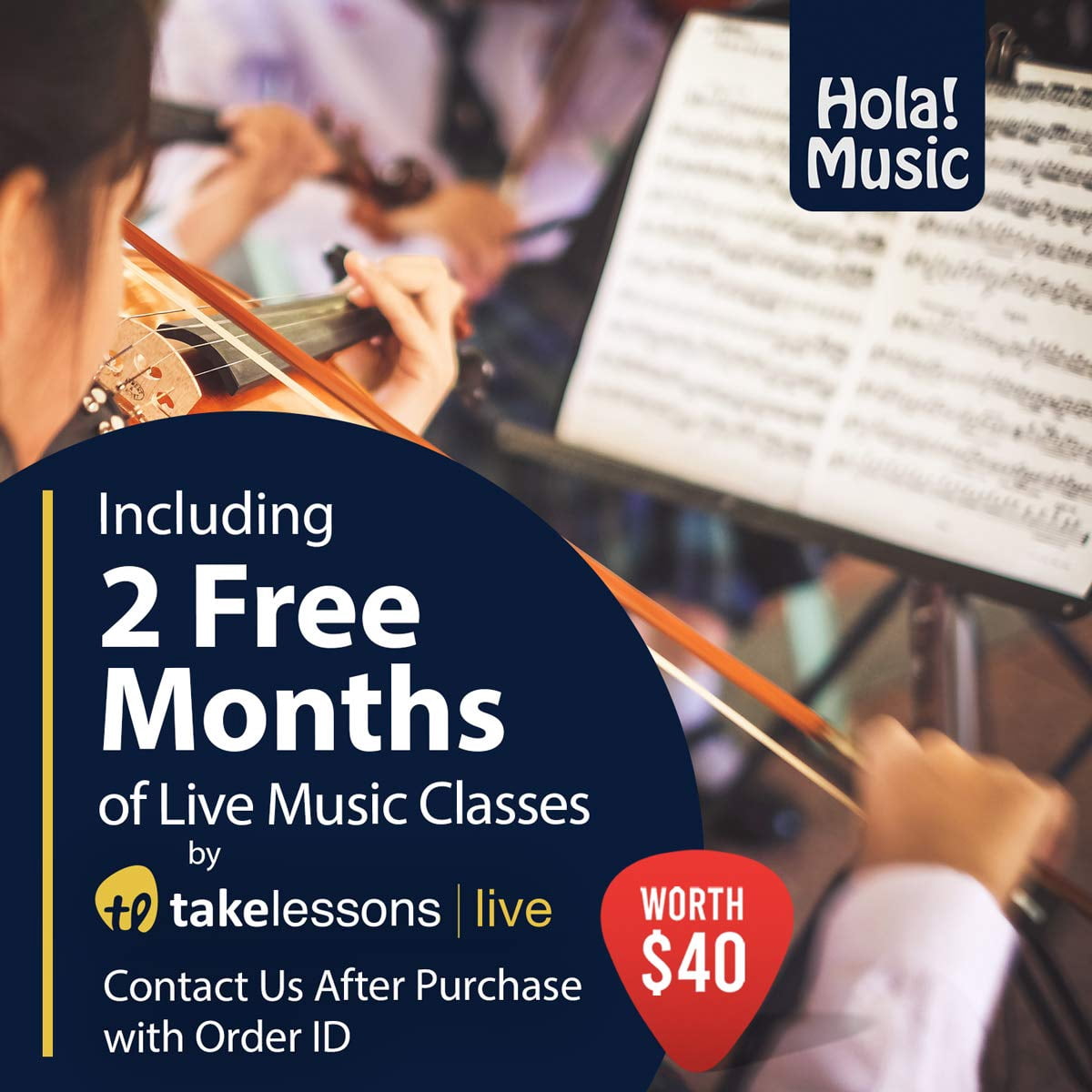 Hola! HM-MS+ Professional Folding Orchestra Sheet Music Stand + Carry Bag