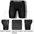 thumbnail image 2 of Davion Youth Padded Sliding Shorts with Cup Pocket for Baseball & Softball (Black L), 2 of 6