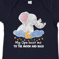 thumbnail image 4 of Inktastic My Opa Loves Me to the Moon and Back Elephant Family Boys or Girls Baby Bodysuit, 4 of 5