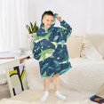 thumbnail image 6 of FORMRS Wearable Blanket Hoodie with Sleeves for Kids Cozy Flannel Sweatshirt, Sharks Pattern, 6 of 7