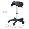 thumbnail image 3 of Saddle Salon Stool Adjustable Swivel Massage Spa Beauty Stool BK, 3 of 10