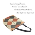 thumbnail image 3 of FORMRS Womens Canvas Tote Bag with Zipper Inner Pocket Shoulder Handbag, Checkered Pattern, 3 of 7