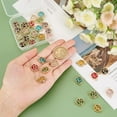 thumbnail image 4 of 32pcs Tortoise Link Charms, Animal Glass Connectors Two Hole Links Flat Round Crystal Charm Beads for Necklace Bracelet Anklet DIY Summer Jewelry Making, 8 Colors, 4 of 5