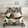 thumbnail image 2 of Homewish Vintage Western Aztec Full Size Comforter Sets,Rustic Cowboy Hat Bedding Comforter Set,Cyan Ebige Brown Bedding Sets For Boys Teens,Breathable Home Decor Reversible,3 Pieces, 2 of 8